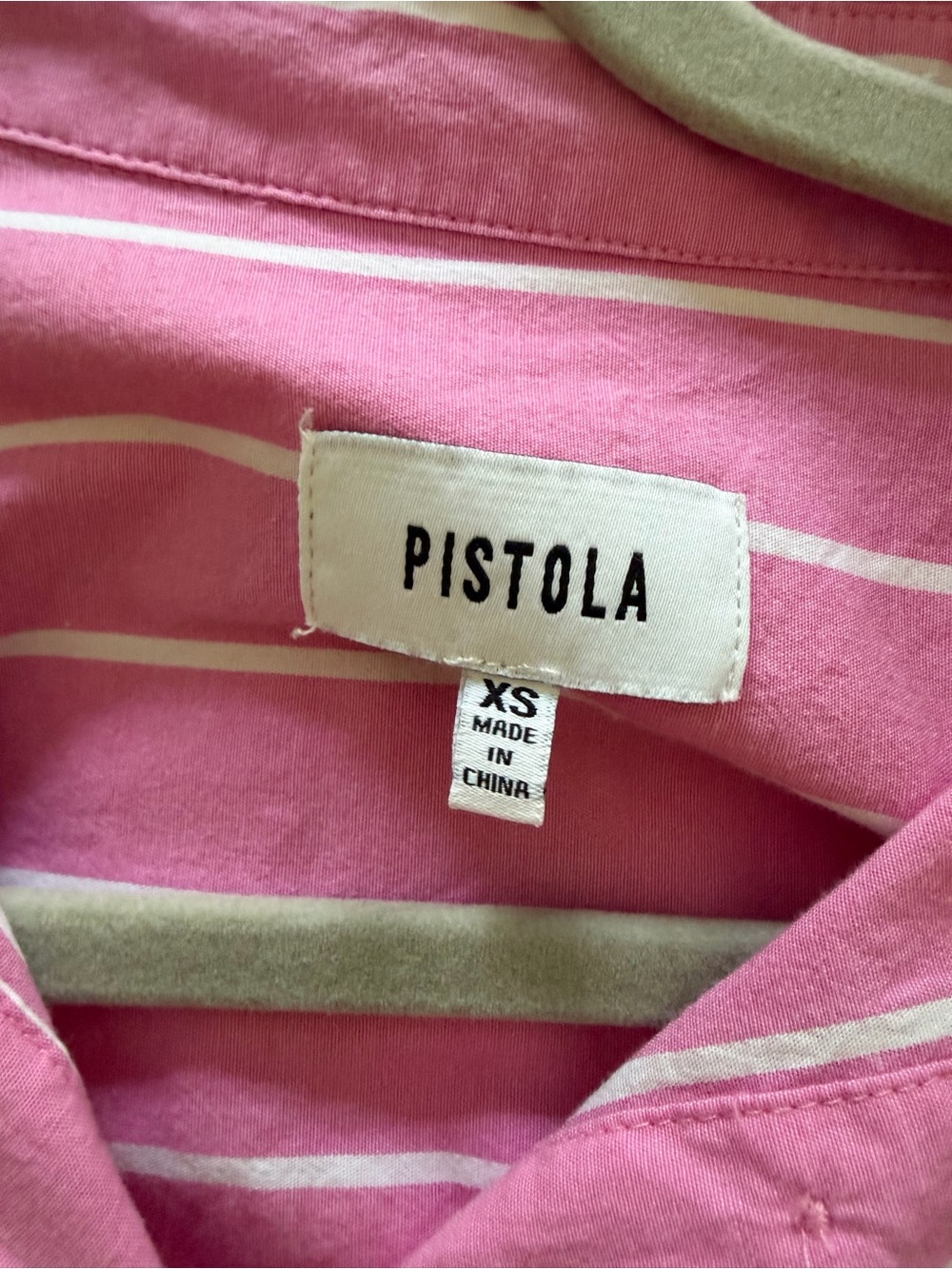 pistola Pink and White Striped Oversized Button-Down - Picture 5 of 5